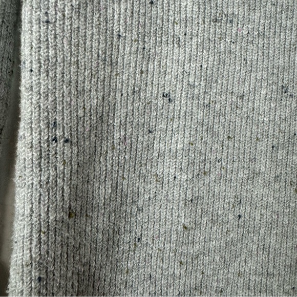 Ann Taylor Loft Dress Sweater Knit Grey Heather Marled Ribbed Crew Neck Cotton‎ - Picture 7 of 9